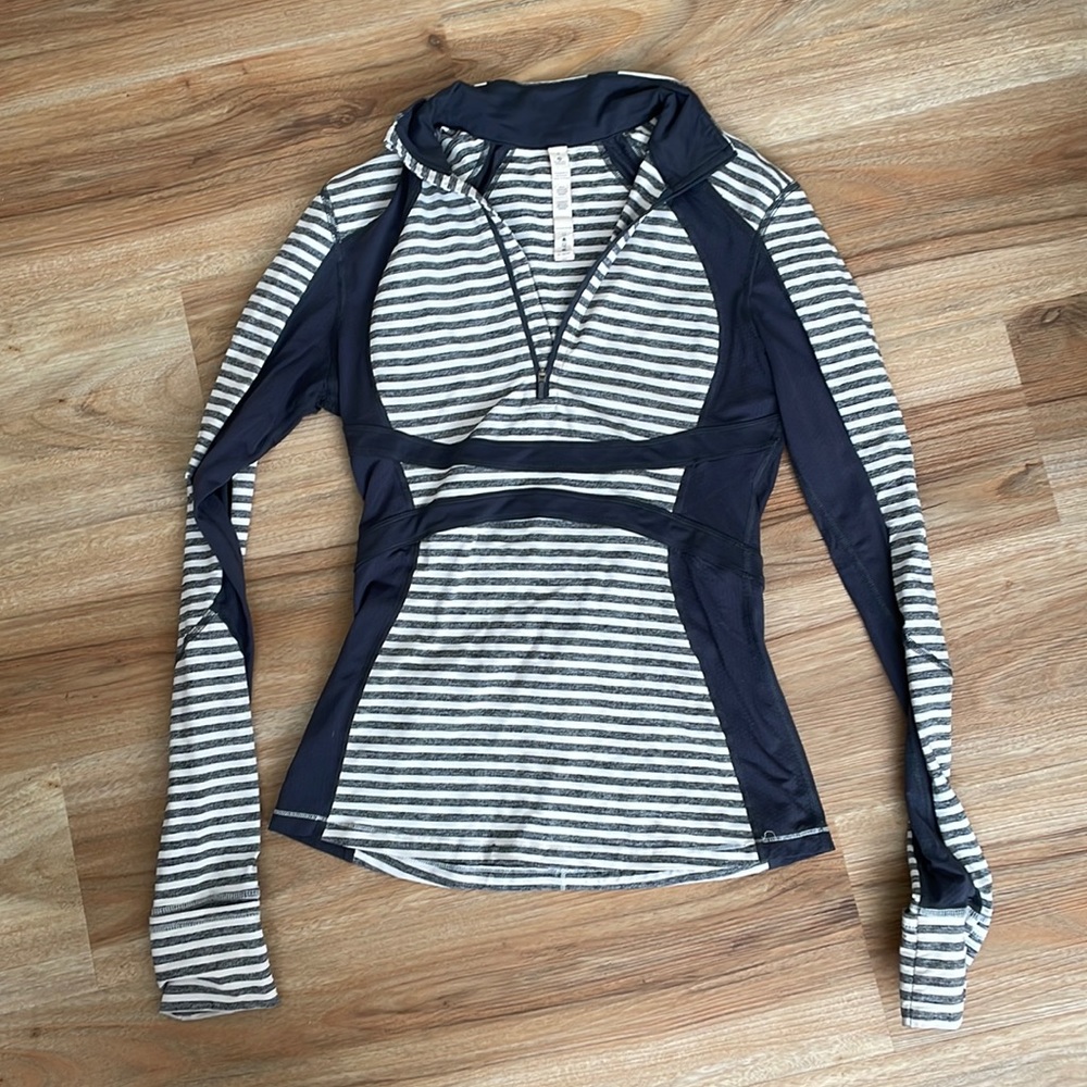 Lululemon striped half zip